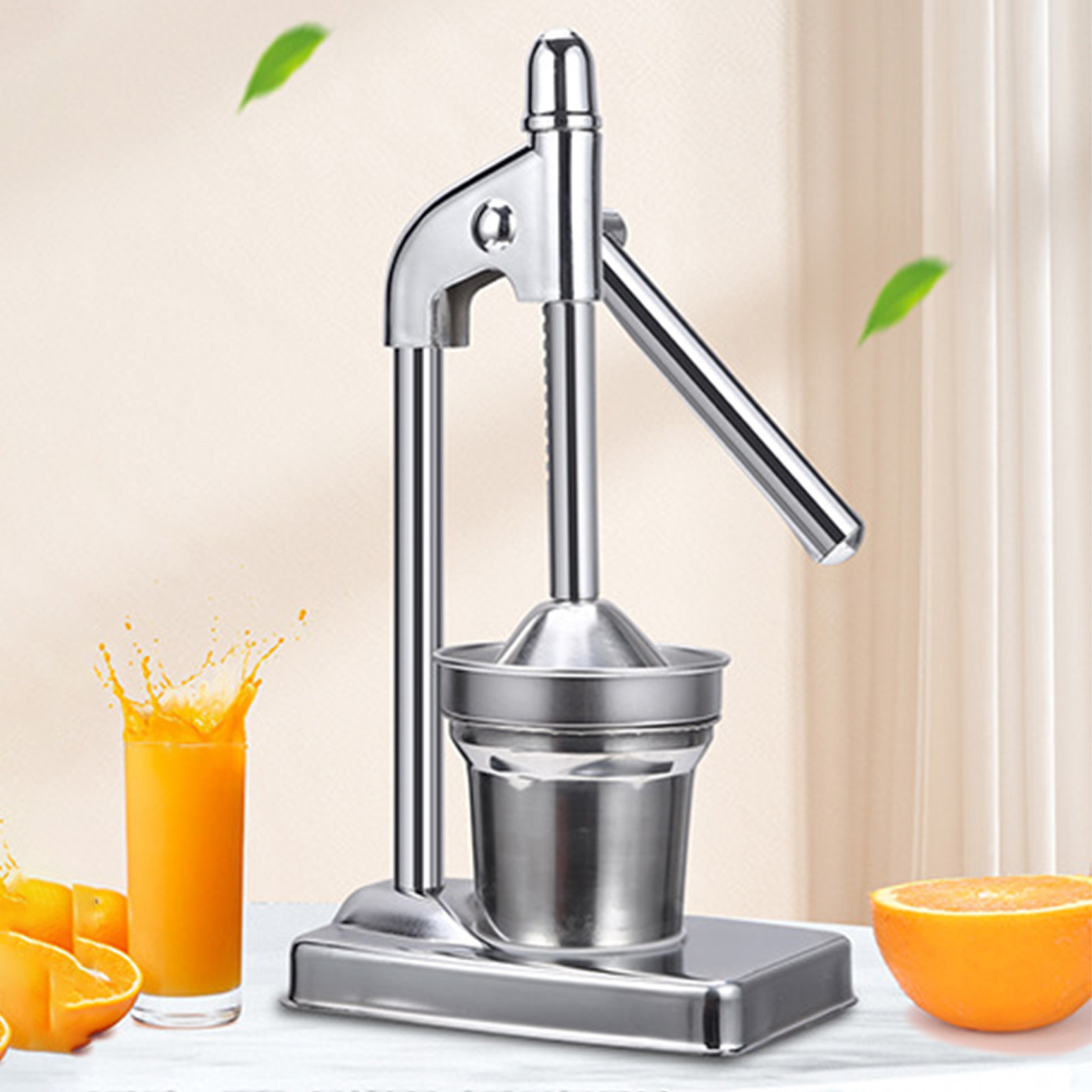 Kitchen Gadgets Juicer - เครื่องคั้นน้ำผลไม้แบบมือหมุน สแตนเลส สำหรับส้ม มะนาว ทับทิม ใช้งานง่าย