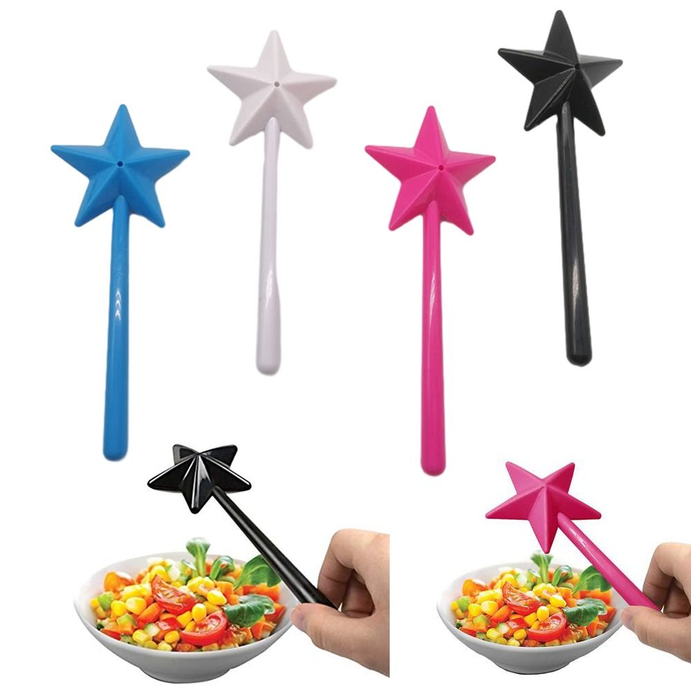 Korean Kitchen Gadgets - เครื่องเขย่าเกลือพลาสติกแบบเติมได้เครื่องปั่นทรงดาวสำหรับใช้ในครัวเรือนมือยาวเกลือพริกไทยไม้กายสิทธิ์ห้องครัวและรับประทานอาหาร