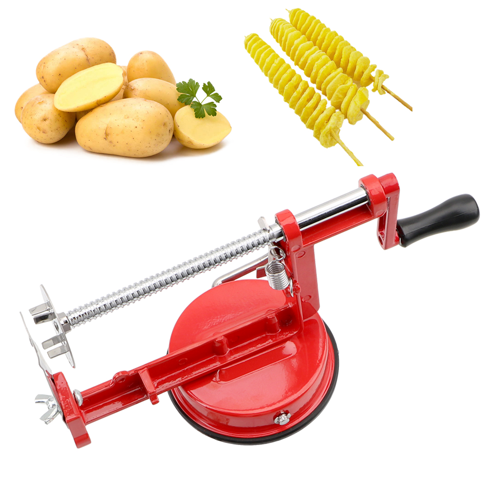 Kitchen Gadgets Hacks - คู่มือเกลียวเครื่องตัดทอดฝรั่งเศสเครื่องมือทําอาหารผัก Spiralizer Twisted Potato Apple Slicer