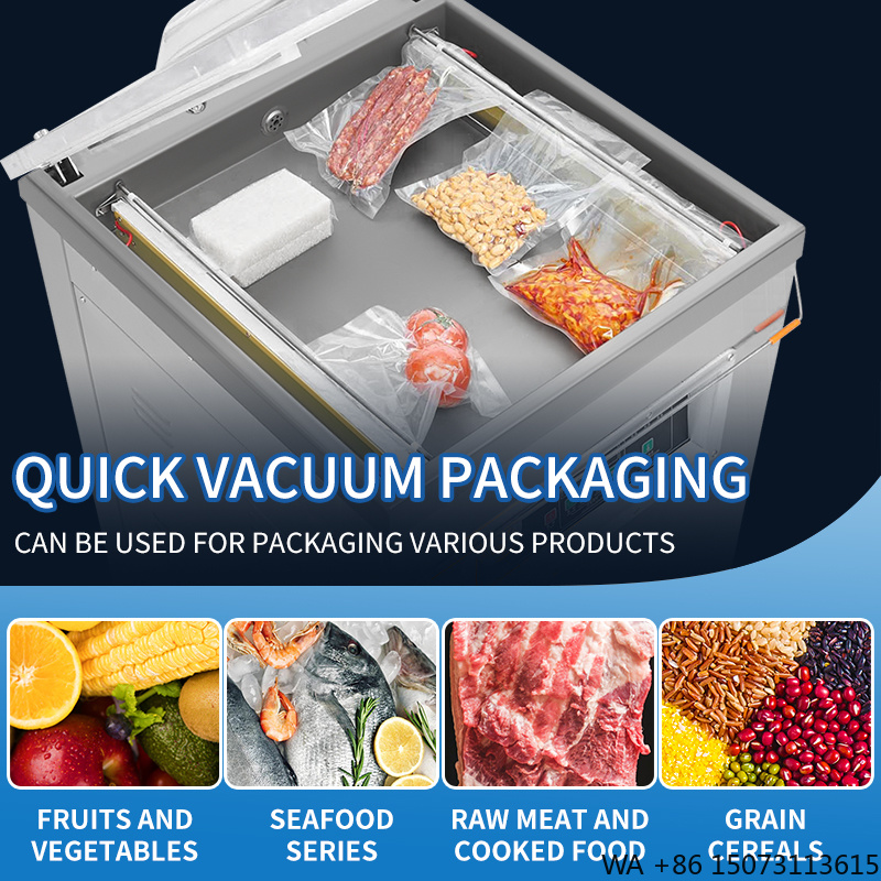 Food Vacuum Sealer - เครื่องซีลสูญญากาศแบบแนวตั้ง รุ่น DZ-500 แบบห้องเดียว กึ่งอัตโนมัติ พร้อมมอเตอร์