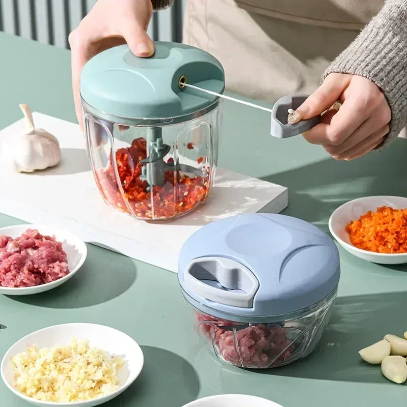 Kitchen Gadgets Hacks - Crusher ผักเครื่องตัดหัวหอมครัวอุปกรณ์ทําอาหาร 500/900ML คู่มือเนื้อ Mincer กระเทียม