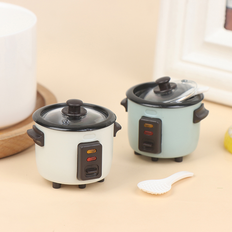 Kitchen Gadgets Sale - 【ใหม่】หม้อหุงข้าวจิ๋วสำหรับบ้านตุ๊กตาพร้อมช้อน รุ่น 1:12 ชุดจำลองครัวขนาดเล็ก อุปกรณ์ครัวจำลอง อุปกรณ์เสริมสำหรับทำอาหาร