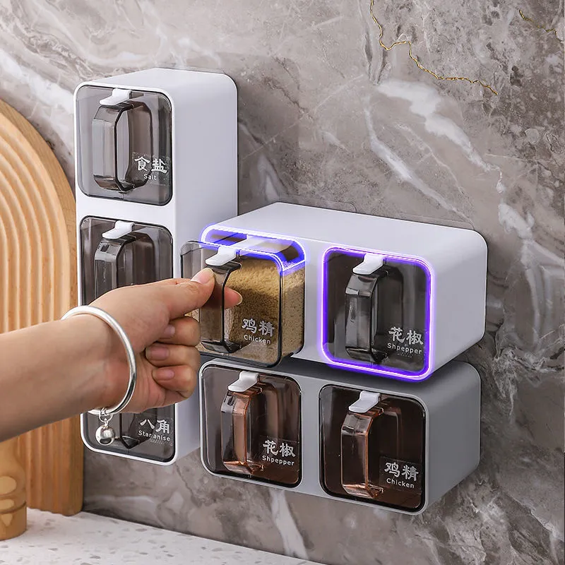 ติดผนังกล่องปรุงรสชั้นวางเครื่ - Korean Kitchen Gadgets บทวิจารณ์และราคา