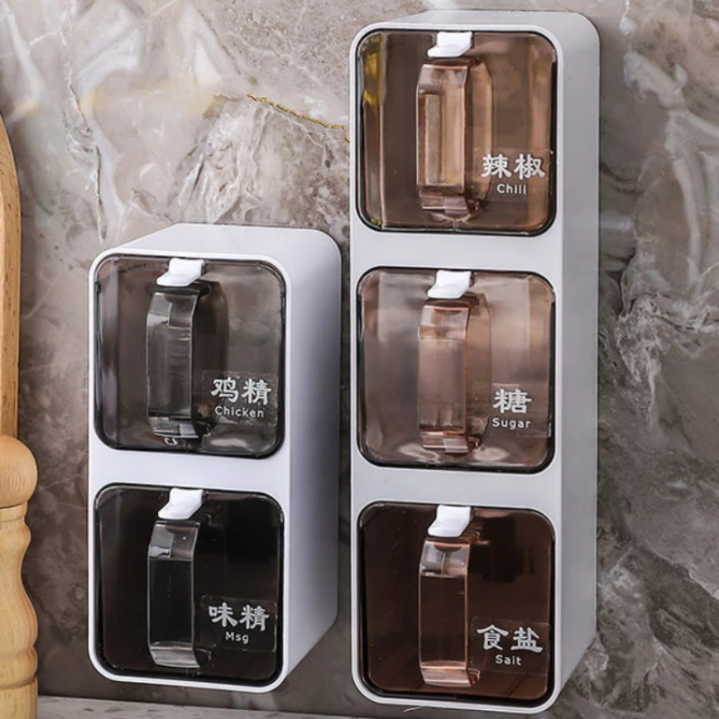 ติดผนังกล่องปรุงรสชั้นวางเครื่ - Korean Kitchen Gadgets บทวิจารณ์และราคา