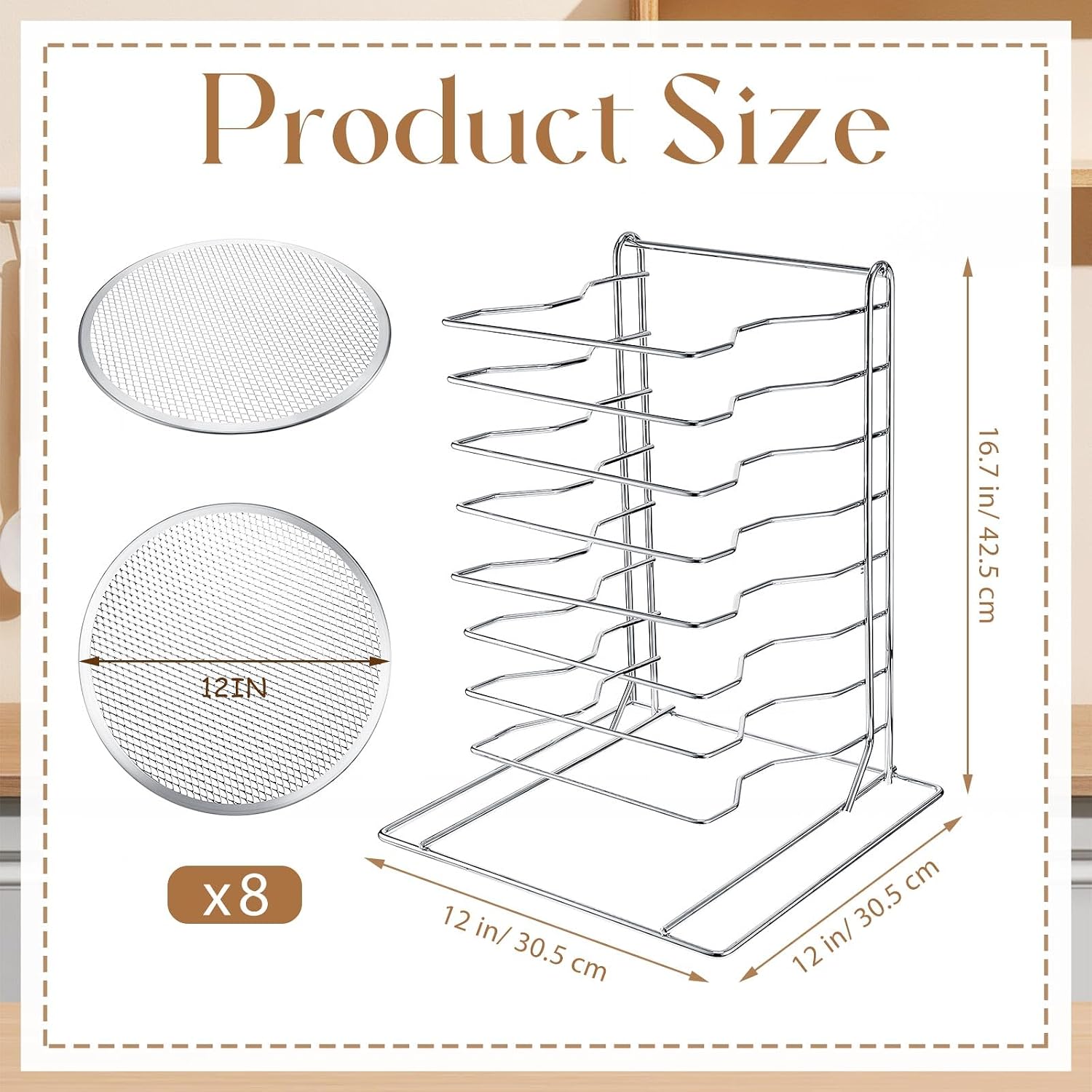 ชั้นวางพิซซ่า 8 ชั้น พร้อมถาดอ - Kitchen Gadgets Hacks บทวิจารณ์และราคา