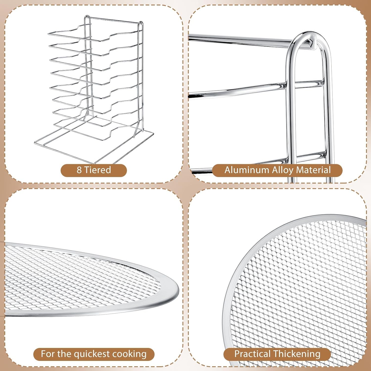 ชั้นวางพิซซ่า 8 ชั้น พร้อมถาดอ - Kitchen Gadgets Hacks บทวิจารณ์และราคา
