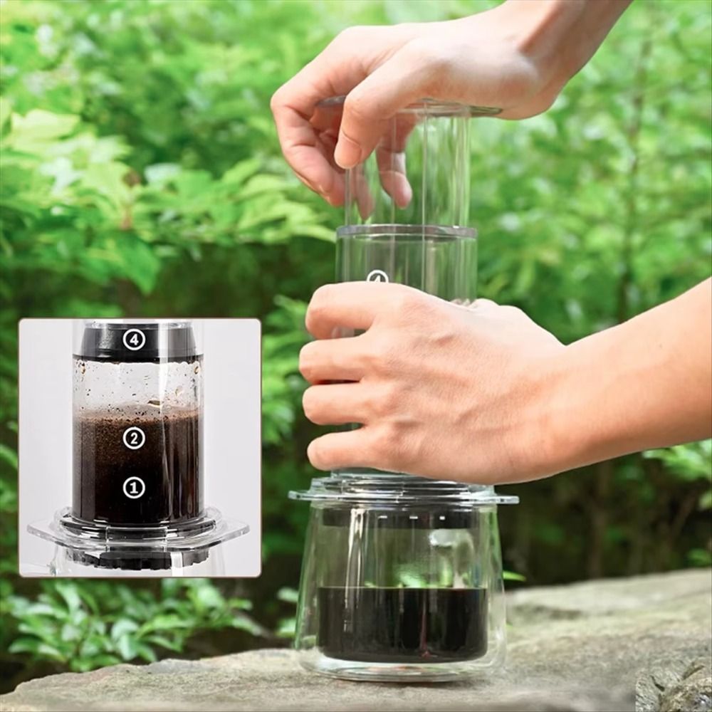กาต้มกาแฟแบบพกพาสไตล์ฝรั่งเศส  - French Press Coffee Maker บทวิจารณ์และราคา