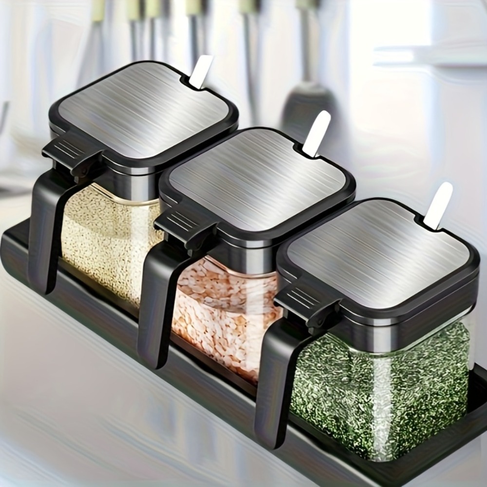 ขวดแก้วใส่เครื่องเทศพร้อมช้อน  - Korean Kitchen Gadgets บทวิจารณ์และราคา