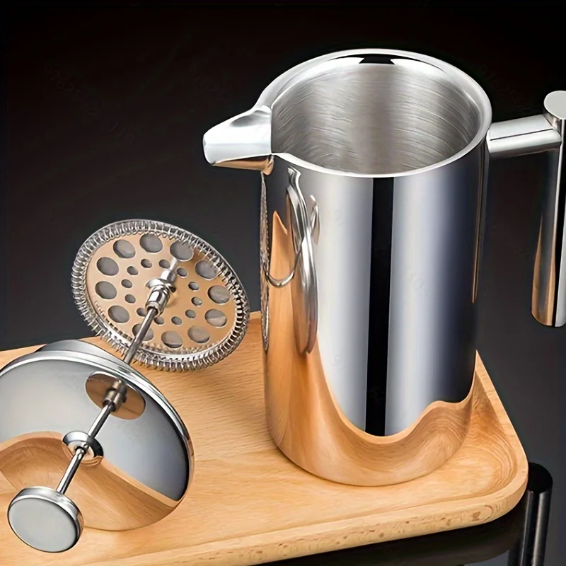 เครื่องชงกาแฟเฟรนช์เพรสสแตนเลส - French Press Coffee Maker บทวิจารณ์และราคา