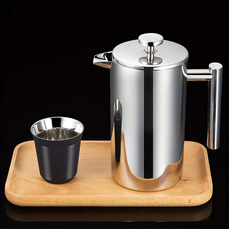 เครื่องชงกาแฟเฟรนช์เพรสสแตนเลส - French Press Coffee Maker บทวิจารณ์และราคา