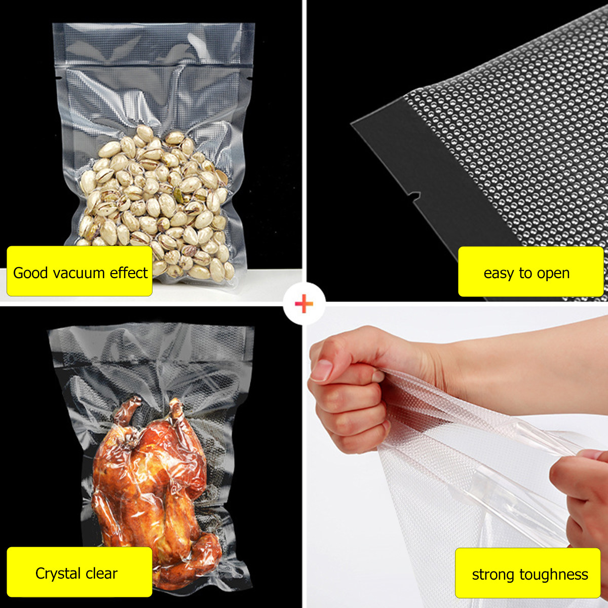 ถุงซีลสูญญากาศแบบใส 100 ชิ้น ใ - Food Vacuum Sealer บทวิจารณ์และราคา