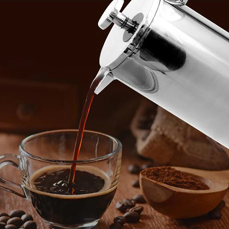 กระติกกาแฟแบบสองชั้นเก็บความร้ - French Press Coffee Maker บทวิจารณ์และราคา