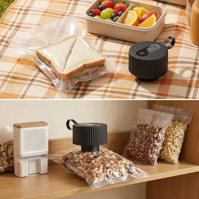 เครื่องซีลสูญญากาศแบบมือถือ 3- - Food Vacuum Sealer บทวิจารณ์และราคา